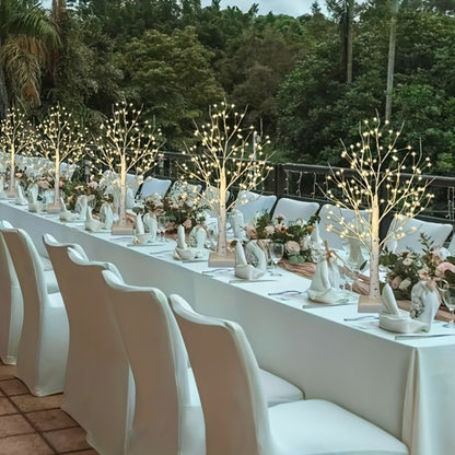 LED Illuminated Birch Tree Decoration, Battery-Powered White Glowing Birch Trees for Wedding, Home