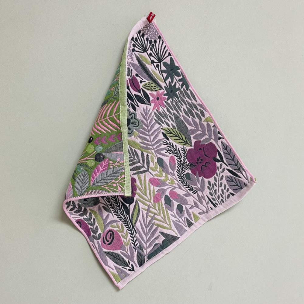 Floral Cotton Face Towels 2pcs, Wash Cloths for Home, Hotel & Spa, 14.37x15.75 In for Entryways, Bedrooms and Living Spaces