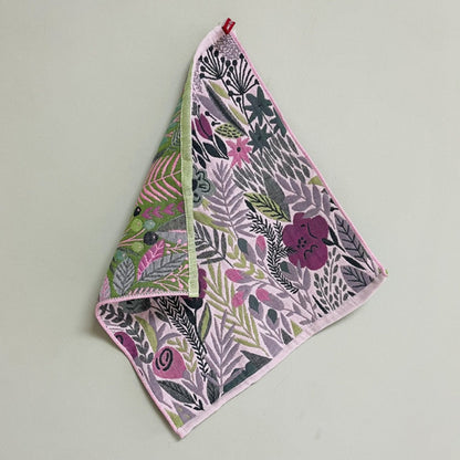 Floral Cotton Face Towels 2pcs, Wash Cloths for Home, Hotel & Spa, 14.37x15.75 In for Entryways, Bedrooms and Living Spaces