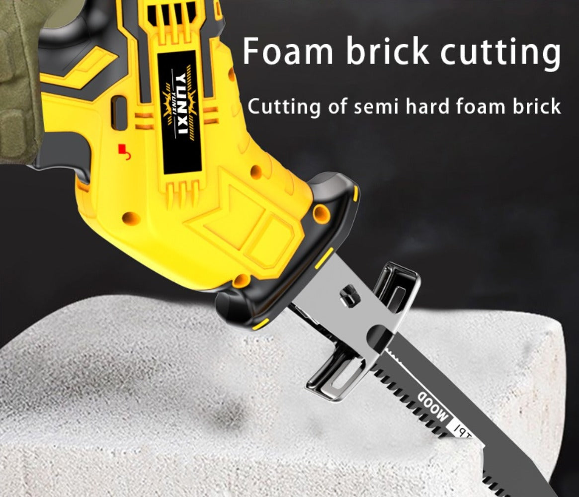 Cordless Reciprocating Saw - Electric Reciprocating Saw with Safety Lock, Large Battery & Charger