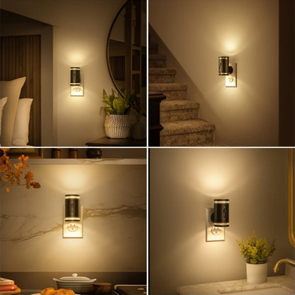 LED Night Light Plug In Dusk to Dawn Sensor, 5-120LM Adjustable Brightness, 3 Color Temperatures