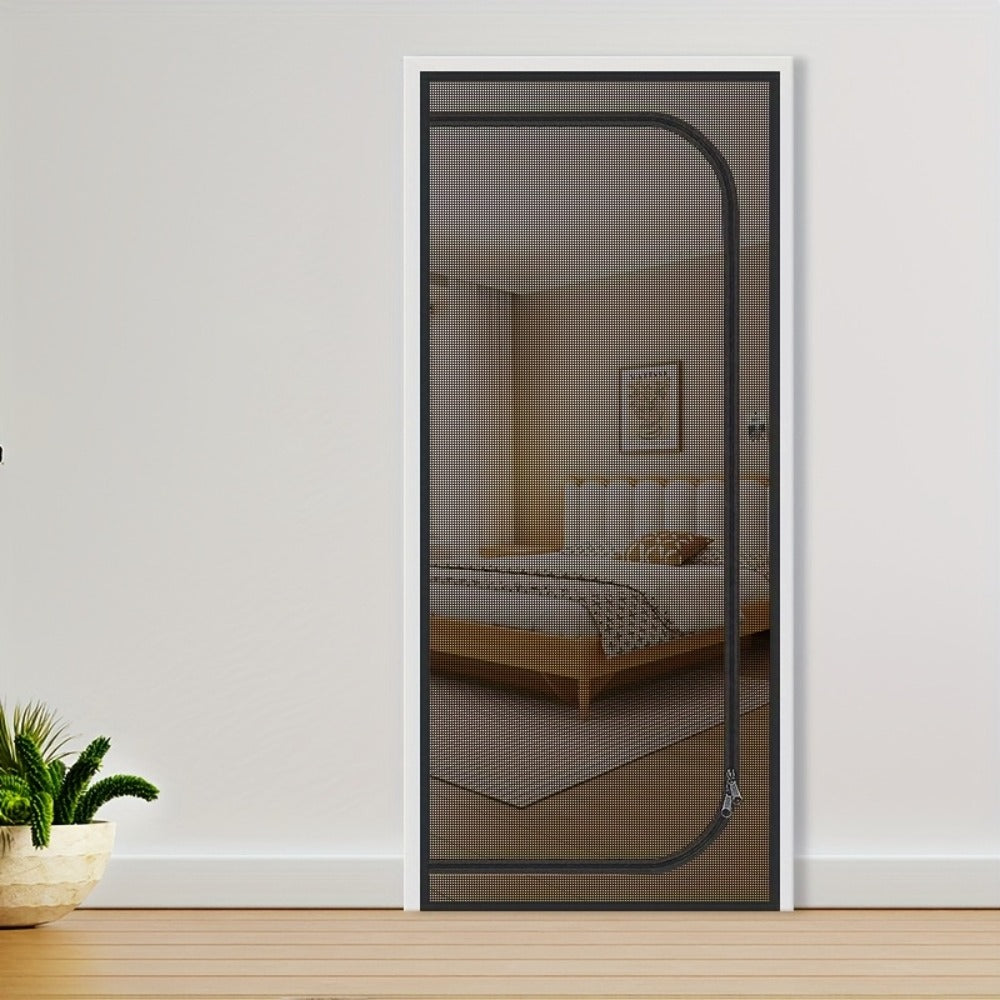 Cat Proof Door Curtain Pet Gate - Double Stitched Durable Scratch-Resistant Screen, Indoor Cat Barrier Door Cover for Doorways