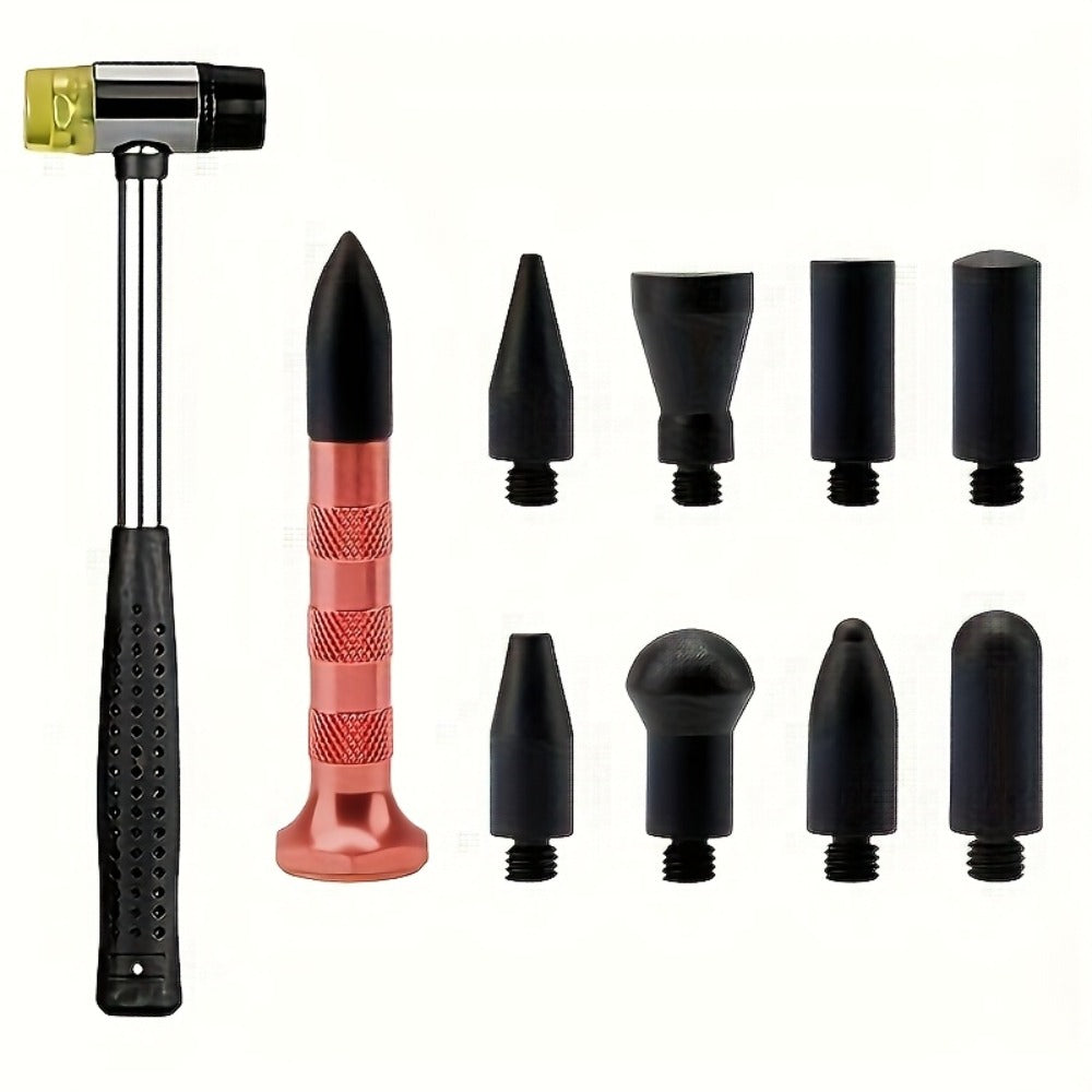 68-Piece Paintless Dent Repair Kit – PDR Tool Set with T-Bar, Bridge Puller, Golden Crane, Hot Glue Tabs & Adhesive Strip Removal Tool