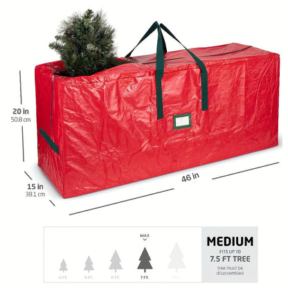 Christmas Tree Storage Bag 7.5ft – Heavy Duty Extra Large Artificial Xmas Tree Bag with Reinforced Handles