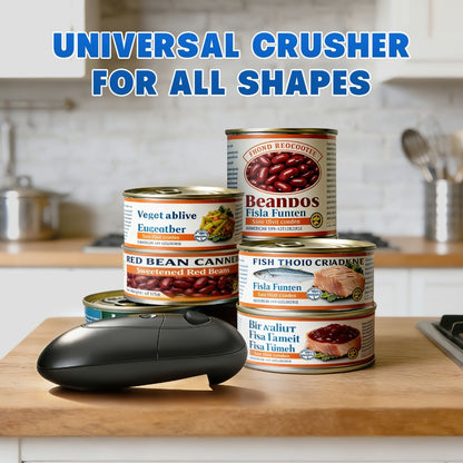 Electric Can Opener One-Touch Automatic – Smooth Edge Battery Operated Handheld Opener for All Can Sizes, Best Kitchen Gadget for Seniors