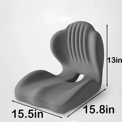 Hip & Lumbar Support Seat Cushion Ergonomic Memory Foam – Breathable High-Density Back Support Pillow for Office Chair