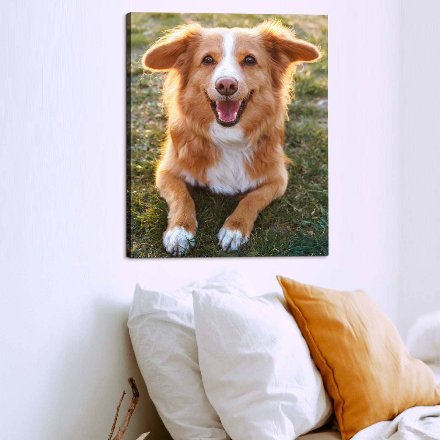 Custom Canvas Print Personalized Pet Family Photo Wall Art Ready to Hang, Custom Photo Canvas Printing for Pets Weddings Birthdays