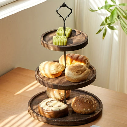 Wood Cupcake Stand 3 Tier Rustic Dessert Tower Holder for Birthday Party Wedding Baby Shower Farmhouse Woodland Decor Cupcake Display Rack