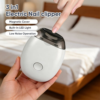Electric Nail Trimmer with LED Light & 3 Speeds, Nail Clipper for Seniors, Adults & Thick Toenails