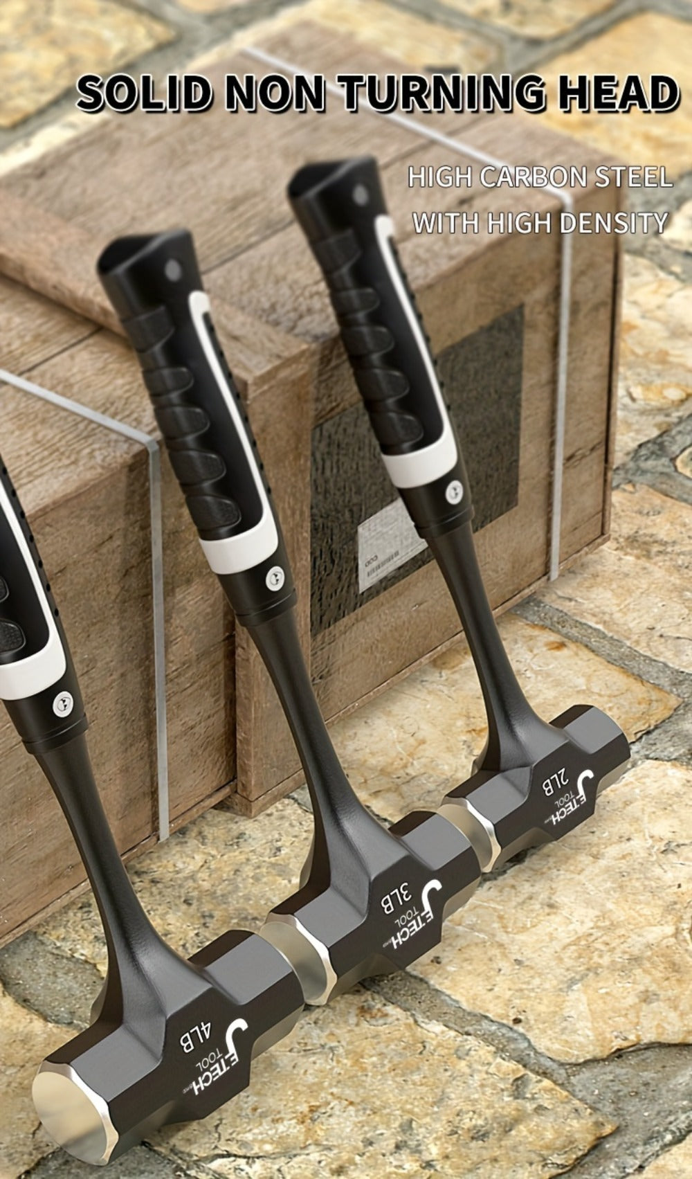 Octagonal Hammer 2/3/, Handle, Professional Masonry & Demolition Sledge Hammer for Stone, Concrete