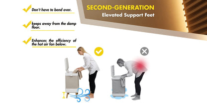 Electric Towel Warmer 35L Large Capacity Foldable Blanket Warmer with Timer & Drying Mode, Fast Heating