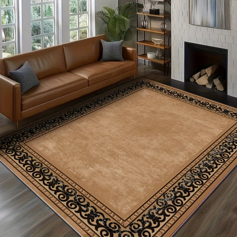 Area Rug Bohemian Vintage Flannel with 1000 g/m² Needle-Punch Weave in Three Washable Sizes