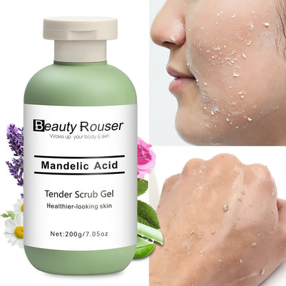 Exfoliating Body Scrub Gel with Aloe Vera, Rose & Chamomile Extract, Deep Cleansing Physical Scrub for Face & Body