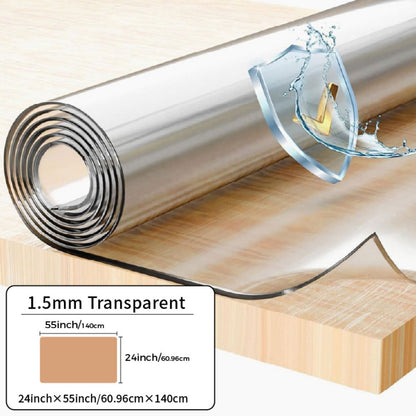 Tablecloth Clear PVC Protector in 1.5mm Thickness with 35 Rectangle and Square Size Options
