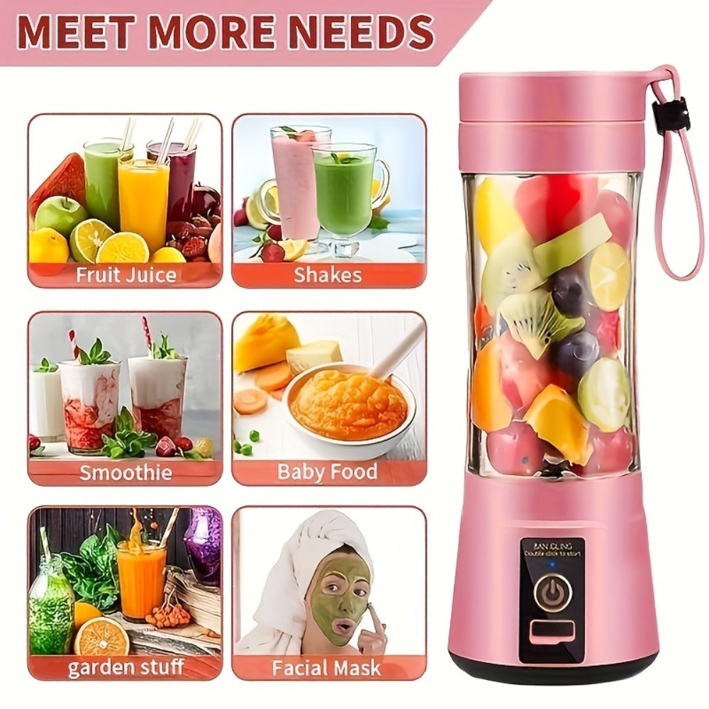 Portable Blender Rechargeable, Mini Personal Juicer for Smoothies, Milkshakes & Juice, USB Charging