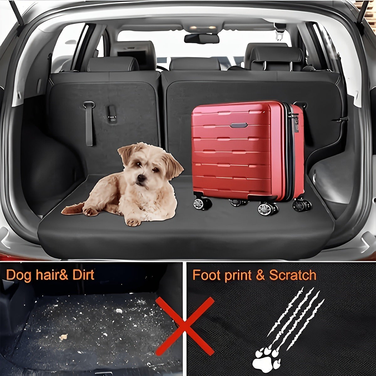 Car Trunk Mat Cargo Liner – Waterproof Non-Slip Trunk Floor Mat with Pattern Designs to Protect Vehicle Interior from Dirt
