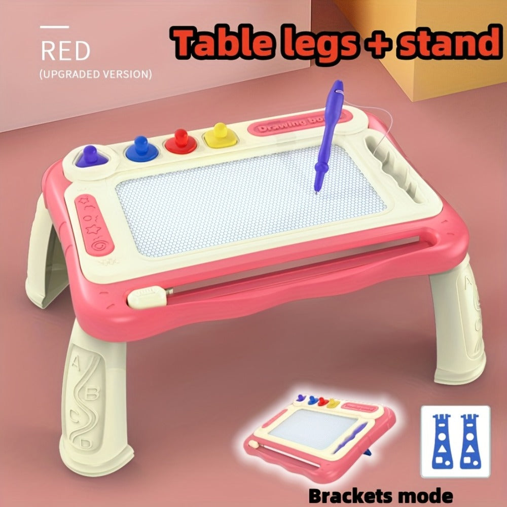 Kids Drawing Board Easel Upgraded with 4 Stamps & Paintbrush with the Listed Color, Size or Set Options for Everyday Use