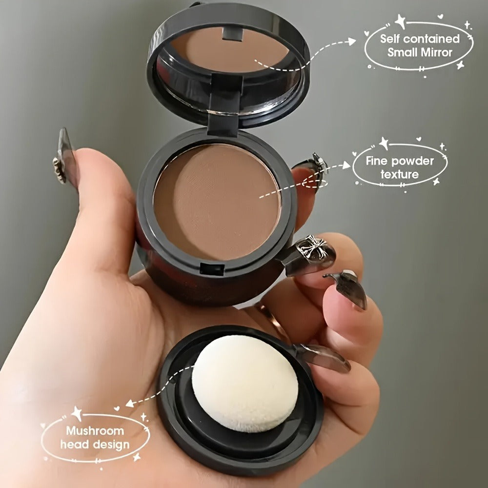 Thinning Hair Root Coverage Powder with Brush, Instant Hairline Concealer Natural Shadow Effect