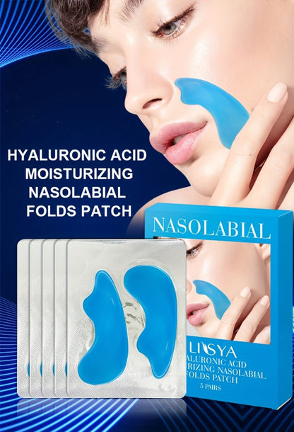 Nasolabial Fold Patches 3 Boxes - Hyaluronic Acid & Collagen Laugh Line Sticker, Lifting Tightening Anti-Wrinkle Nose Line Patch