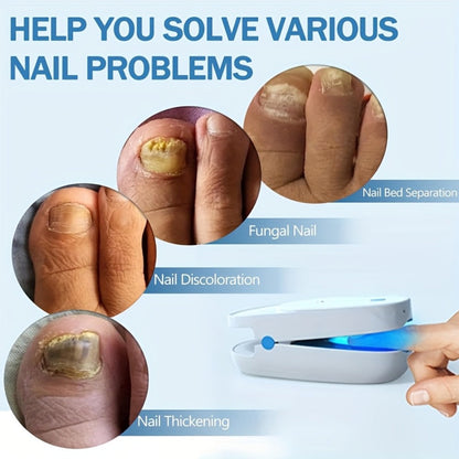 KTS Nail Fungus Laser Device FDA Cleared, Extra Strength 407nm Blue Light & 905nm Dual-Light Treatment for Toenail & Fingernail Fungus