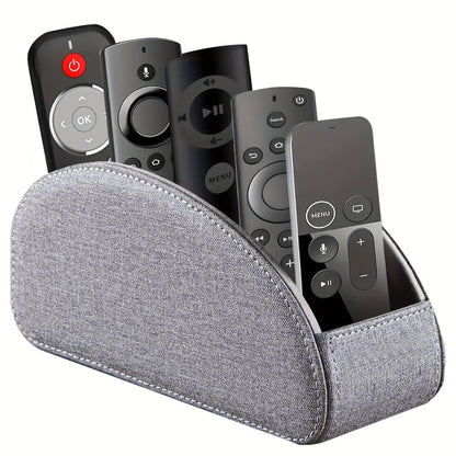 Faux Leather Desktop Organizer 5 Compartments – Multifunctional Remote Control Holder Caddy, Pen Holder Storage Box for Remote Controls