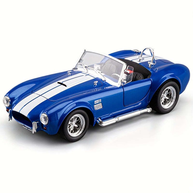 Shelby Cobra 1:22 Scale Zinc Alloy Diecast Model Car, Collector-Grade Exhibition-Quality Replica with Openable Doors