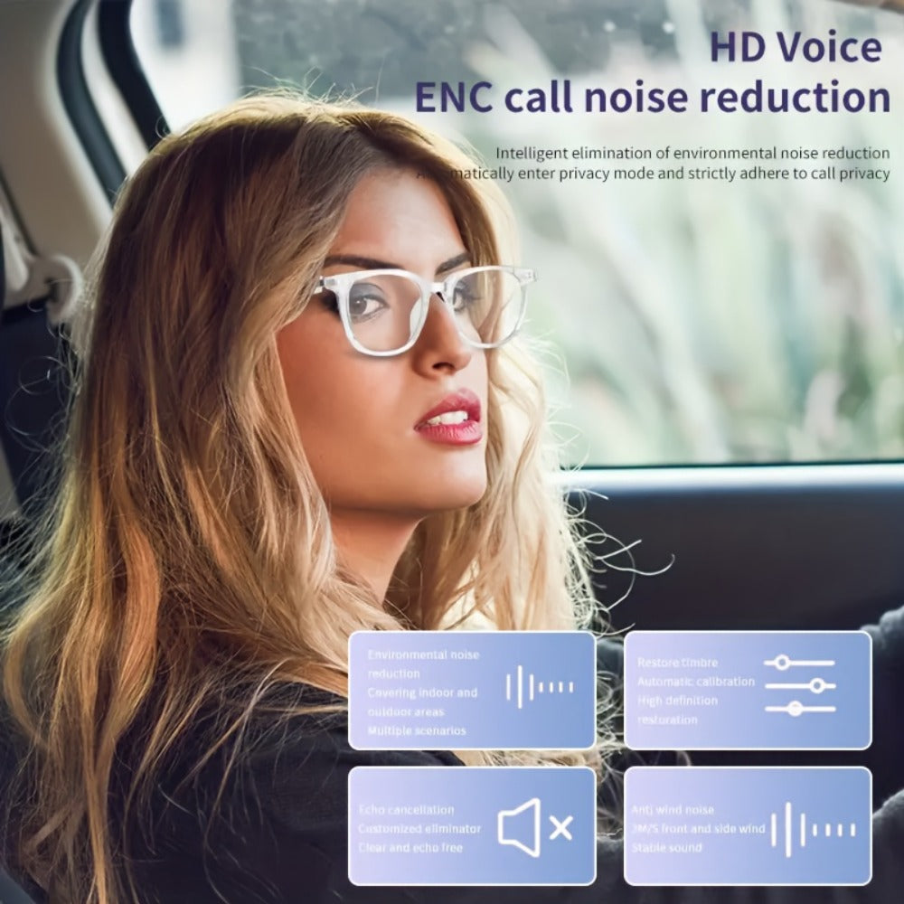 Smart Glasses Photochromic Bluetooth Audio Eyewear with Magnetic Charging and Four Frame Color Options