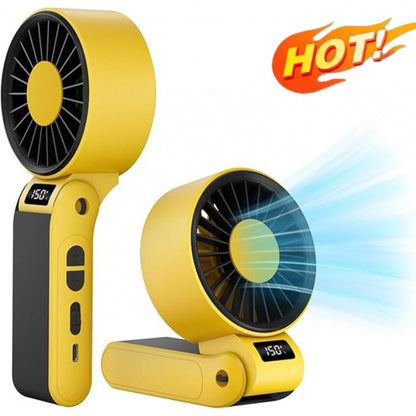 Handheld Fan USB-C Rechargeable 150-Speed Stepless Adjustable Turbo Fan LED Display for Home, Office and Desktop Air Circulation