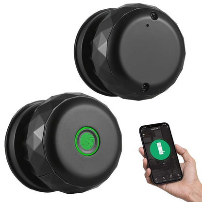 Fingerprint Handle Door Lock with IC Card & Key - 3-in-1 Biometric Keyless Entry, 100 Fingerprint