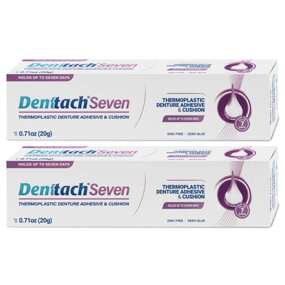 Denttach 7-Day Hold Denture Adhesive Thermoplastic Cushion Reliner Zinc-Free No-Glue Secure Grip for Upper Lower Dentures All-Day Comfort 2