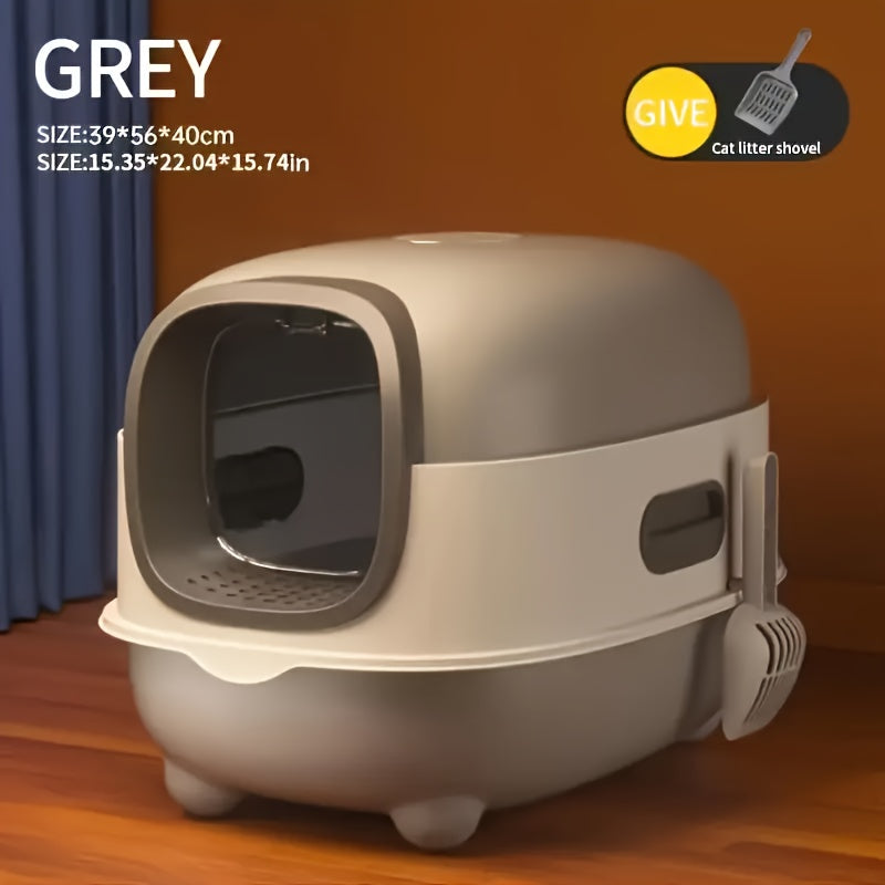 Hooded Cat Litter Box 5 Colors – Fully Enclosed Spill-Proof Design with Scoop Included | Easy to Assemble
