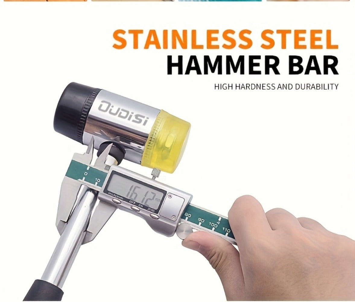 Double-Head Rubber Mallet – Plastic Installation Hammer with Rubber Handle, Rebound-Proof Soft Mallet for Floor Installation, Tile, Jewelry