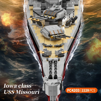 Battleship Model Building Kit 2228PCS – USS Missouri BB-63 Military Historical Warship Construction Set FC4203