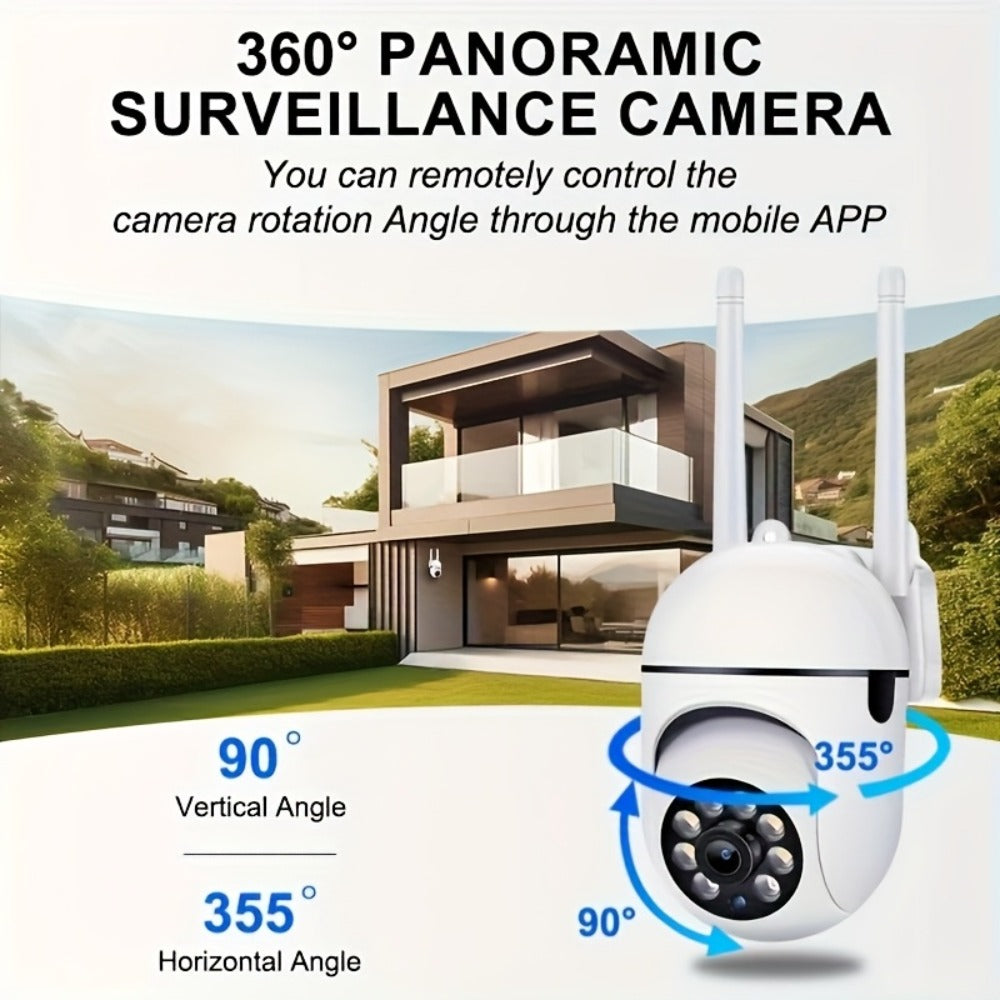 PTZ Dome Security Camera 1080P WiFi 2-Pack Outdoor Indoor, AI Auto Tracking, 360° Pan Tilt, Color Night Vision