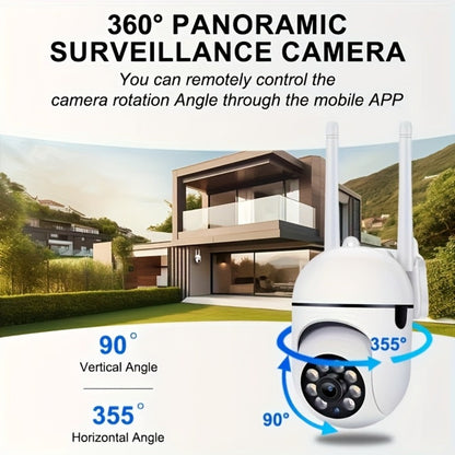 PTZ Dome Security Camera 1080P WiFi 2-Pack Outdoor Indoor, AI Auto Tracking, 360° Pan Tilt, Color Night Vision