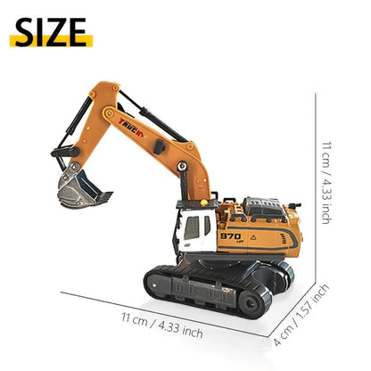 RC Excavator 120-Minute Battery Life Metal Shovel LED Lights with the Listed Color, Size or Set Options for Everyday Use