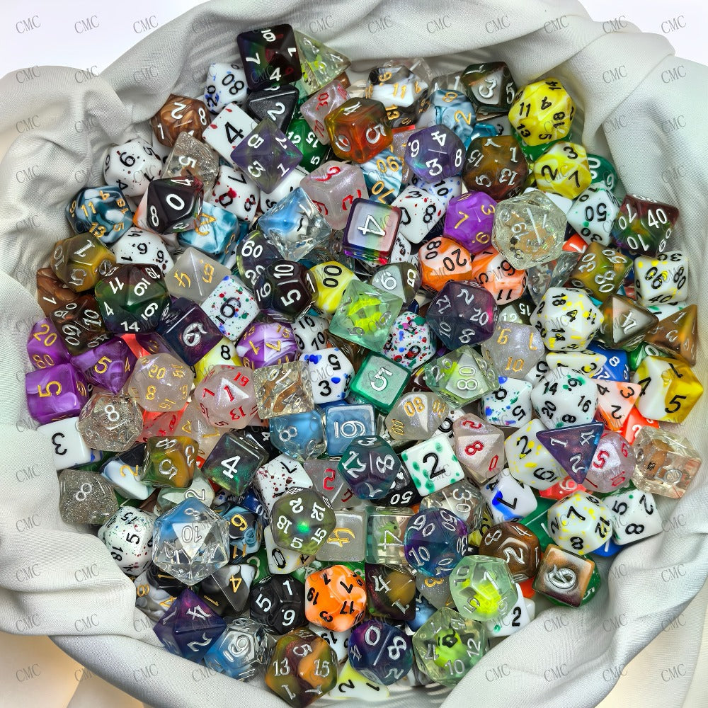 DnD Polyhedral Dice Bulk Set ~135pcs with the Listed Color, Size or Set Options for Everyday Use