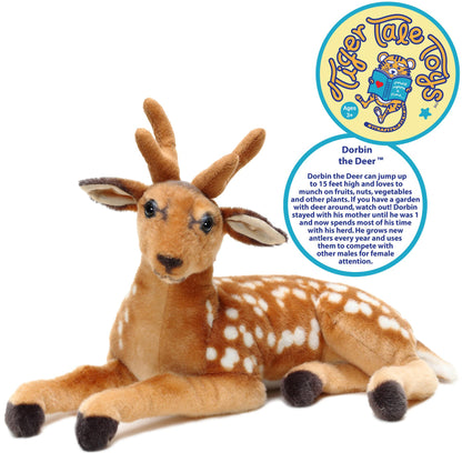 Large Deer Stuffed Animal Plush 21 Inch, Dorbin the Deer Realistic Woodland Plush Toy by Viahart