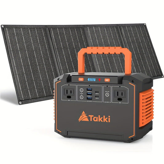 Portable Solar Generator Power Station 350W – 88.8Wh / 111Wh / 240Wh LiFePO4 Battery with AC DC USB Ports for Camping, RV