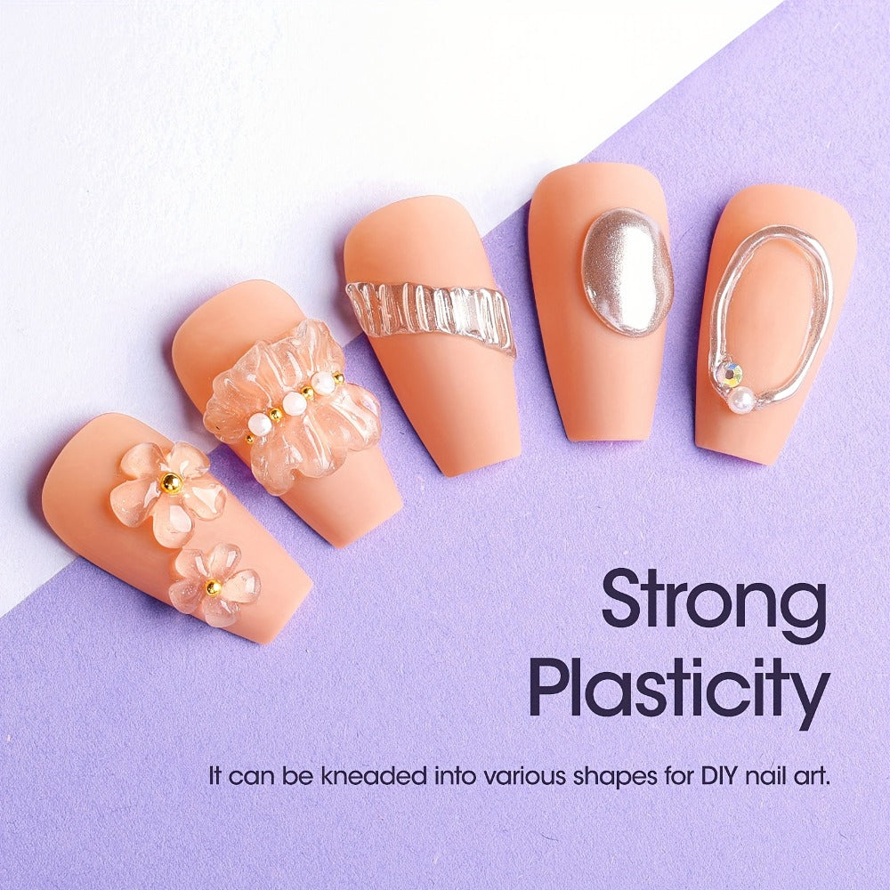Press-On Nail Glue Gel Kit 30g with UV Lamp – Strong Long-Lasting Solid Nail Glue, 60ml Remover & Buffer for False Nails
