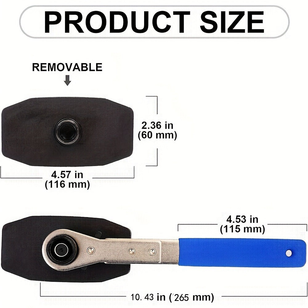 Blue-Handle Ratchet Brake Caliper Press with Removable Plate and Two Hook Bundle Options Pictured