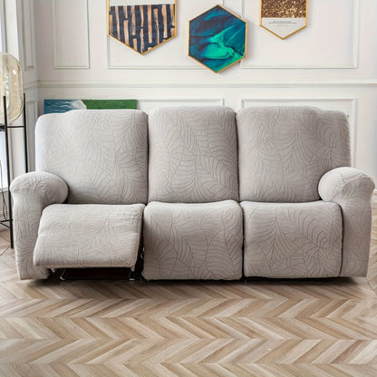 Sofa Cover Big-Leaf Jacquard High-Stretch Recliner Slipcover for 1, 2 or 3 Seats and Console Loveseats