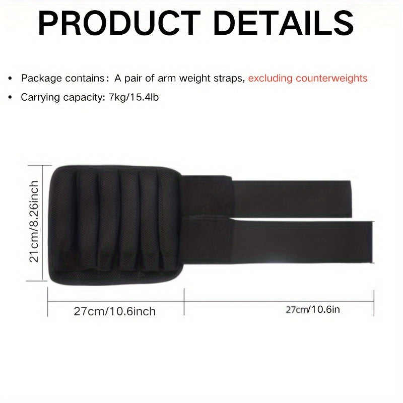 Adjustable Wrist Straps with Detachable Ankle Weights 2pcs | Unisex Nylon Fitness Bands for Strength Training Jogging Running | Versatile