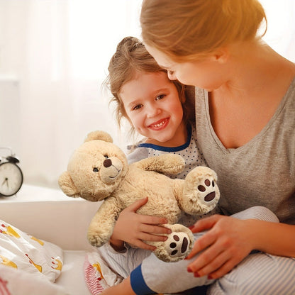 Plush Toy Soft Brown Teddy Bear in 10-Inch or 12-Inch Sizes with Classic Paw-Pad Details for Character Display, Room Decor and Gift