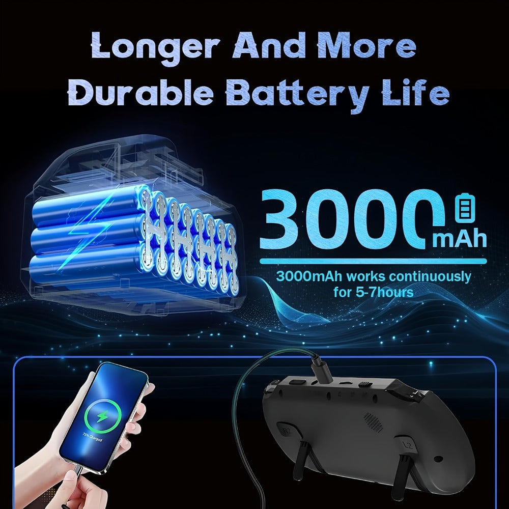 Handheld Game Console SF3000 Black Console with 4.5-Inch IPS Screen, 854x480, 64GB Options, 3000mAh Battery, Classic gaming console format