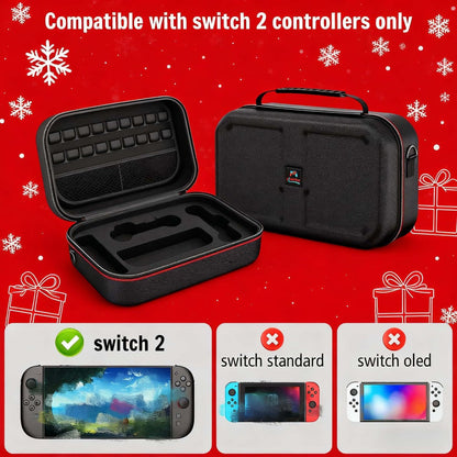 XL Carrying Case Compatible with Nintendo Switch 2, Card Slots, Accessory Compartments and Shoulder Strap