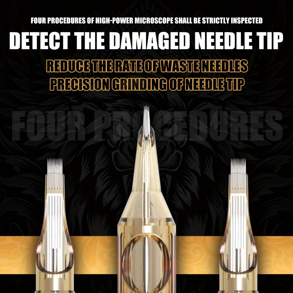 Ambition Tattoo Cartridge Needles 20pcs Professional RL RS RM Sizes with Safety Membrane for Temporary Body Art, Festivals and Costumes