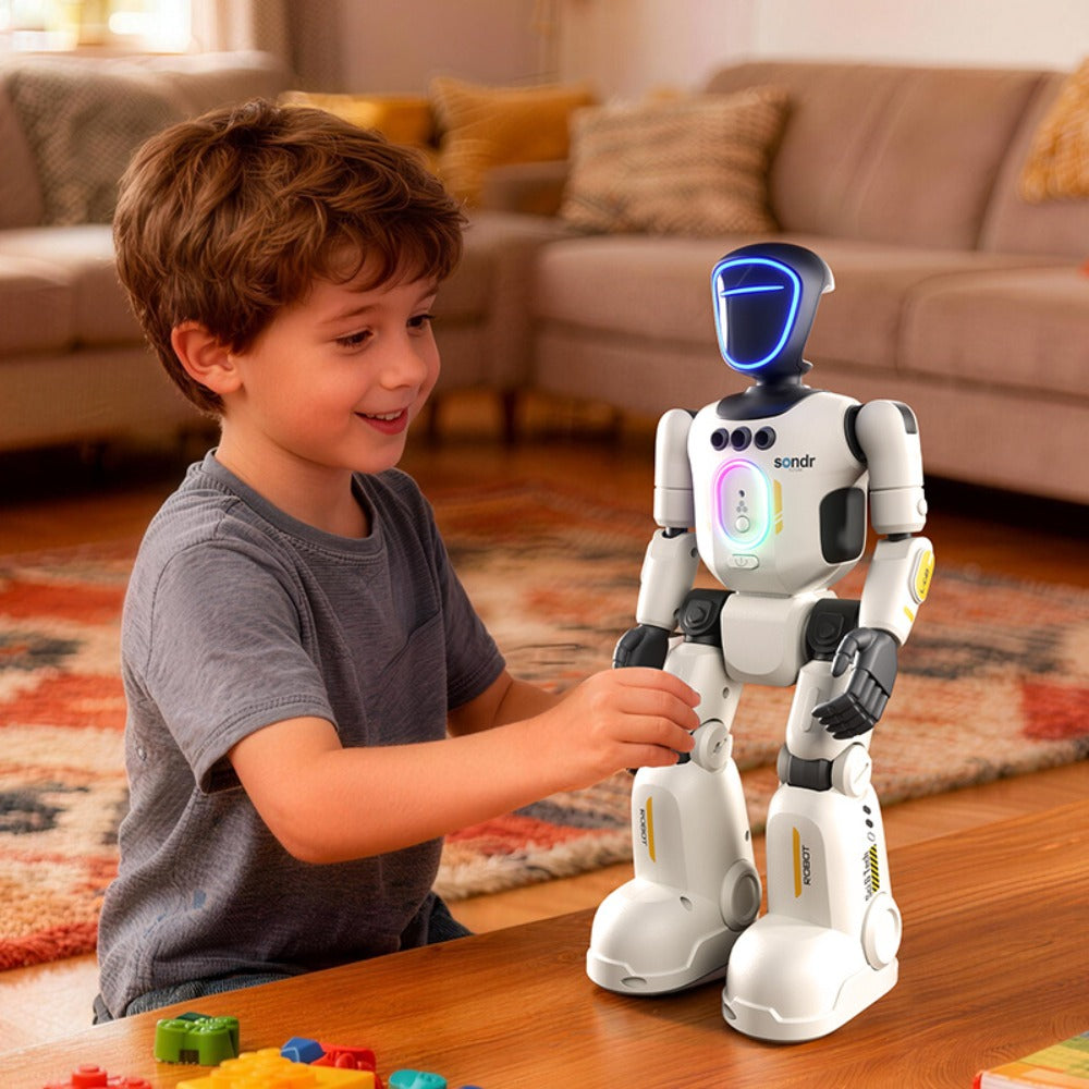 Smart Humanoid Robot Toy with Gesture Sensor & Voice Recorder, Advanced Pose-Controlled Joints, Smart Remote Control