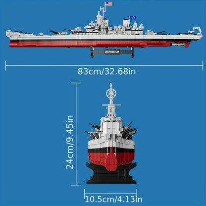 Battleship Model Building Kit 2228PCS – USS Missouri BB-63 Military Historical Warship Construction Set FC4203