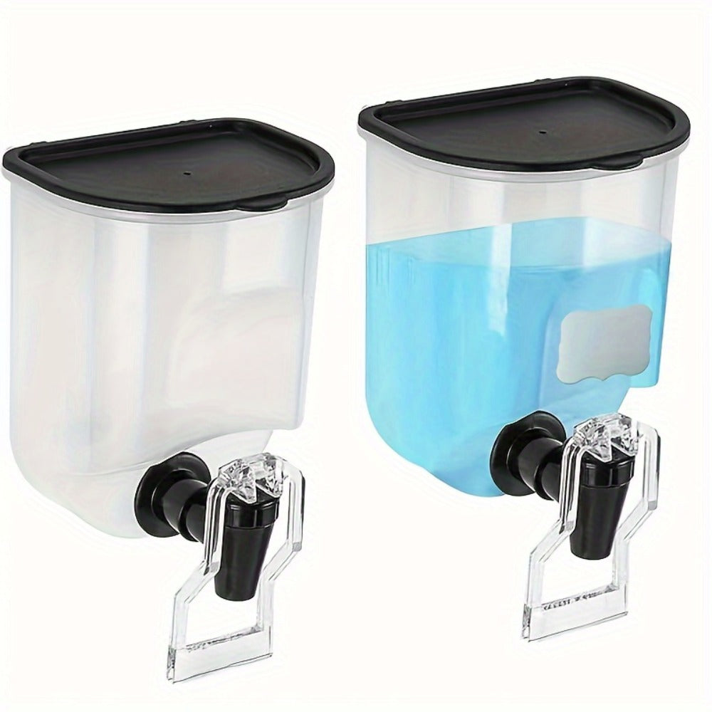 Mouthwash Dispenser Wall Mounted 2-Pack 21 oz Plastic Container - No Electricity Required for an Everyday Personal Care Routine